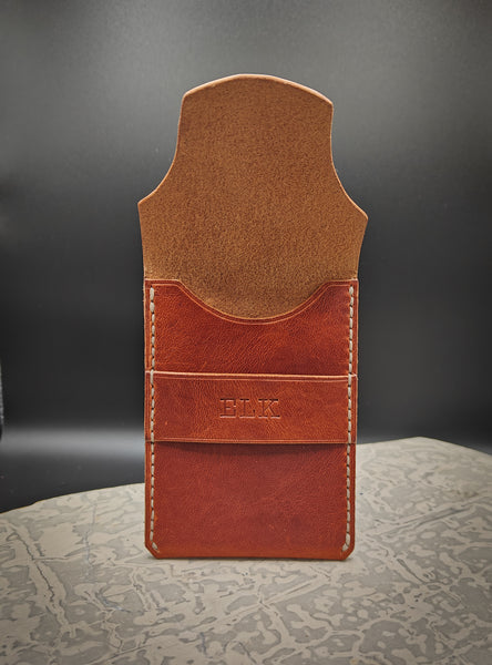 Leather Flap Wallet with free monogram and customization *made to order