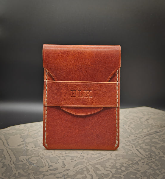 Leather Flap Wallet with free monogram and customization *made to order
