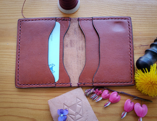 "Not Your Papaw's Wallet" Line. Handmade, Hand Painted, Leather Bifold Wallet.