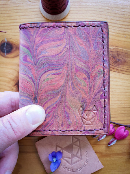 "Not Your Papaw's Wallet" Line. Handmade, Hand Painted, Leather Bifold Wallet.
