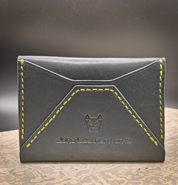 Black Horween Leather Snap Wallet *In Stock